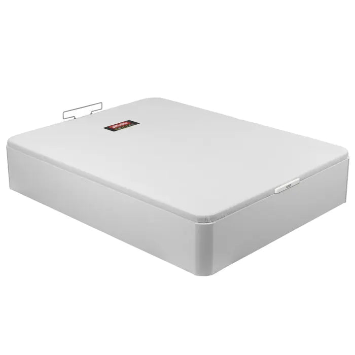 Opbergbed met opklapbare bodem in witte houtkleur