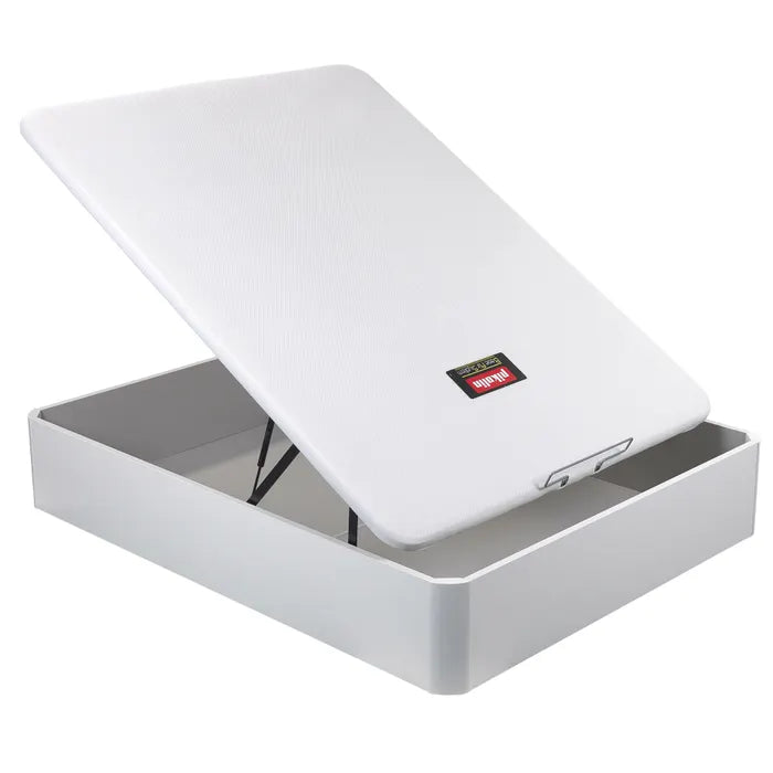 Opbergbed met opklapbare bodem in witte houtkleur