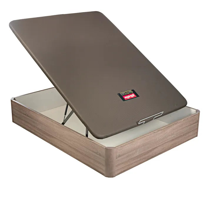 Opbergbed met opklapbare bodem in Britania houtkleur